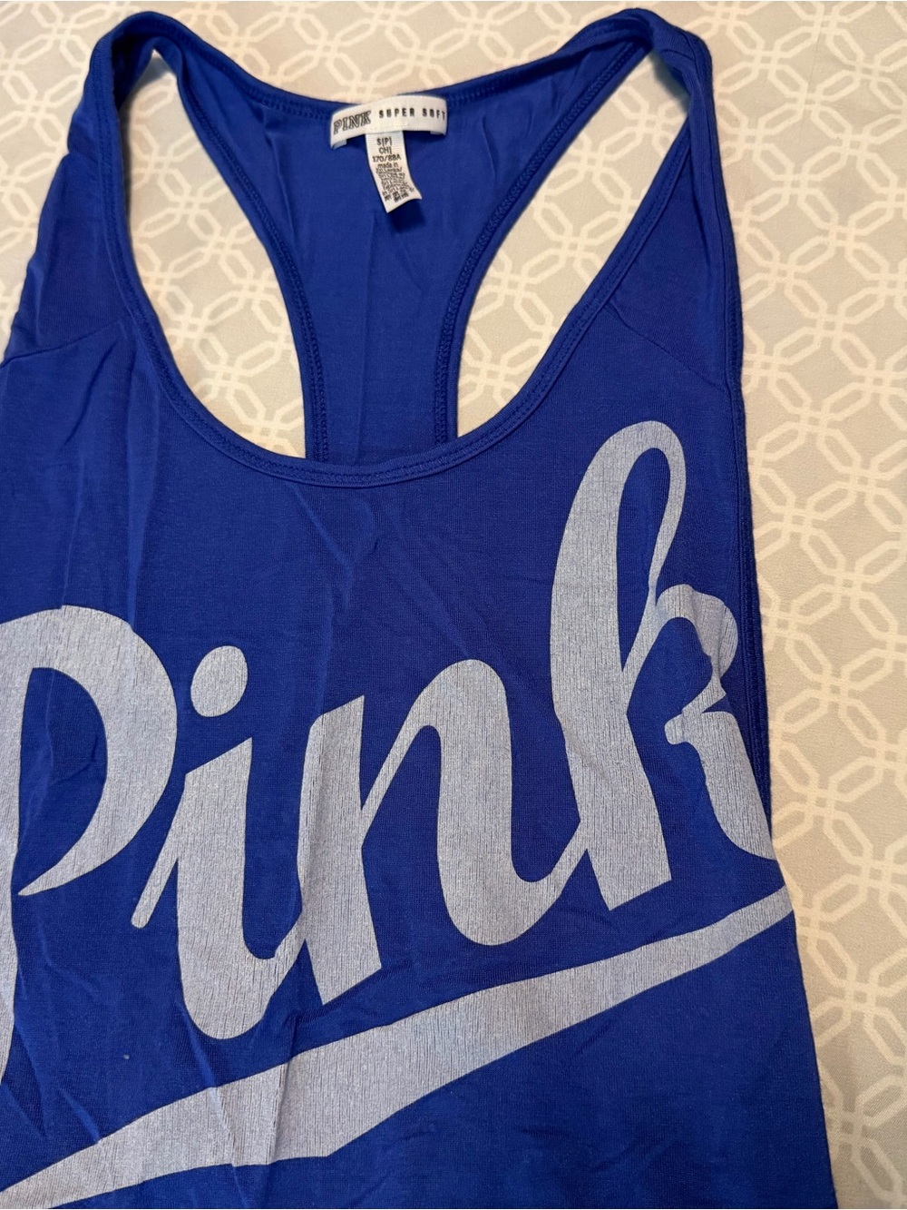 PINK Victoria's Secret Blue Racerback Tank